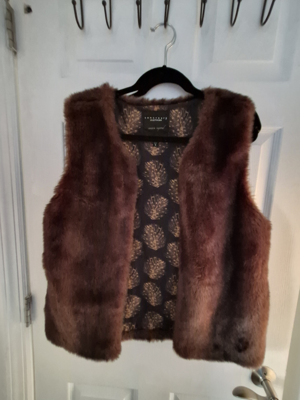 Faux Fur Vest - Brown